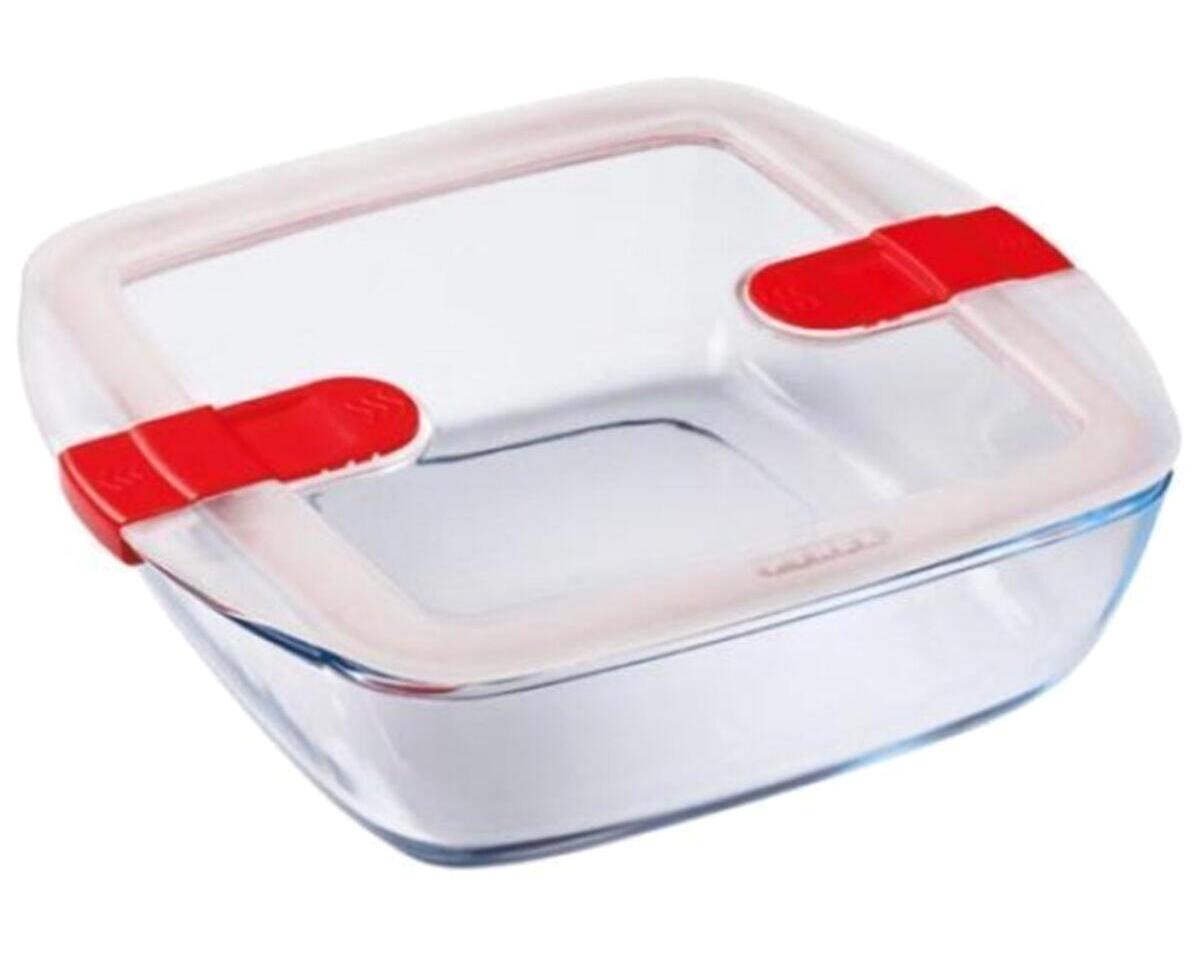 Pyrex 2 Parça Kare Cam Saklama Kabı 2.2 lt