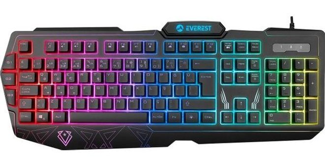 Everest KB-GX61 RGB Aydınlatmalı 3 Makro Tuşlu Bilek Destekli Oyuncu Klavyesi