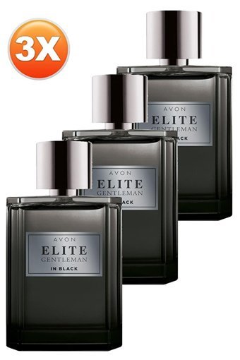 Avon Elite Gentleman In Black EDT Çiçeksi Erkek Parfüm 3 x 75 ml