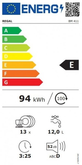 Regal BM 421 X 4 Programlı A++ Enerji Sınıfı 12 Kişilik Wifili Çekmeceli İnox Solo Bulaşık Makinesi