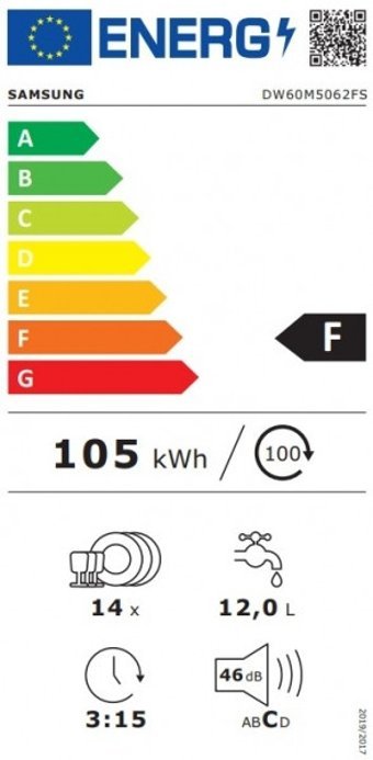 Samsung DW60M5062FS/TR 6 Programlı A+ Enerji Sınıfı 12 Kişilik Wifili Çekmeceli İnox Solo Bulaşık Makinesi