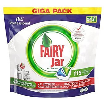 Fairy Jar Professional Hepsi Bir Arada Tablet Bulaşık Makinesi Deterjanı 115 Adet
