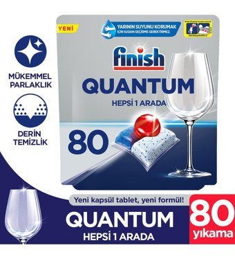 Finish Quantum Hepsi 1 Arada Tablet Bulaşık Makinesi Deterjanı 80 Adet