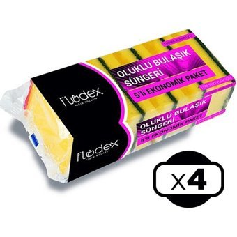 Flodex Oluklu Bulaşık Süngeri 5x4'lü