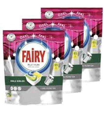 Fairy Platinum Hepsi Bir Arada Tablet Bulaşık Makinesi Deterjanı 3x65 Adet