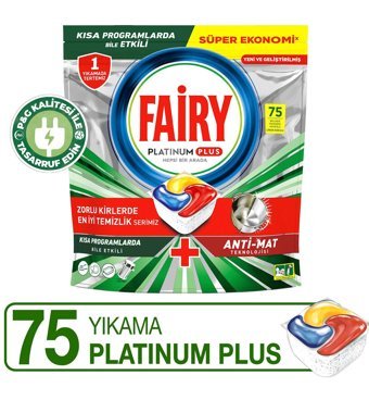 Fairy Platinum Plus Tablet Bulaşık Makinesi Deterjanı 75 Adet