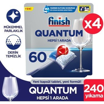 Finish Quantum Hepsi 1 Arada Tablet Bulaşık Makinesi Deterjanı 4x60 Adet