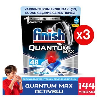 Finish Quantum Max Tablet Bulaşık Makinesi Deterjanı 3x48 Adet