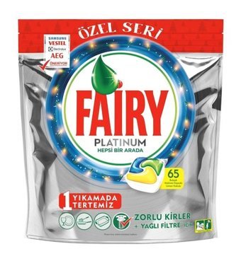 Fairy Platinum Tablet Bulaşık Makinesi Deterjanı 65 Adet