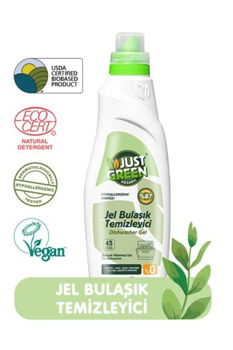 Just Green Organik Jel Bulaşık Makinesi Deterjanı 1 lt