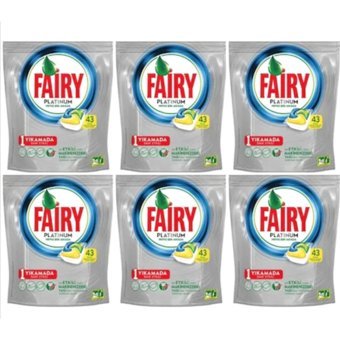 Fairy Platinum Limon Kokulu Tablet Bulaşık Makinesi Deterjanı 6x43 Adet