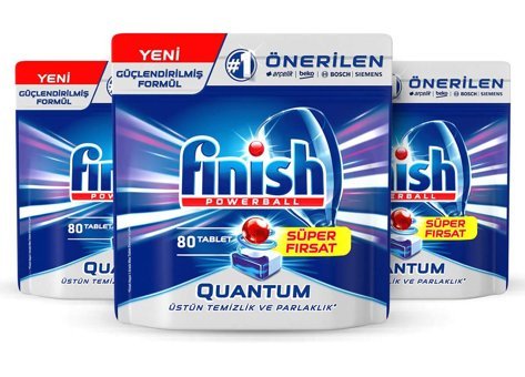 Finish Quantum Tablet Bulaşık Makinesi Deterjanı 3x80 Adet