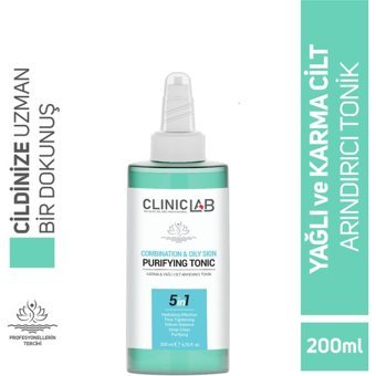 Cliniclab Karma ve Yağlı Cilt Arındırıcı Yüz Toniği 200 ml