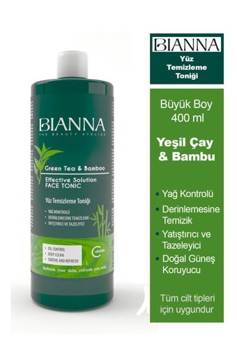 Bianna Yeşil Çay ve Bambu Özlü Yüz Toniği 400 ml