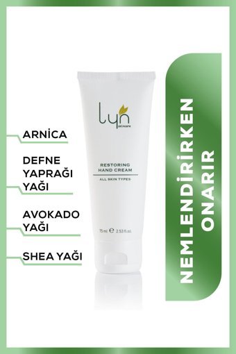 Lyn Skincare Tüm Ciltler İçin Nemlendiricili Onarıcı İçin El Kremi 75 ml