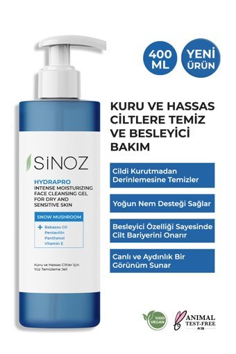 Sinoz Hydrapro Kuru ve Hassas Ciltler İçin Yüz Temizleme Jeli 400 ml