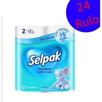 Selpak 2 Katlı 24'lü Rulo Kağıt Havlu