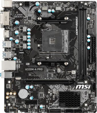MSI A320M-A Pro A320 AM4 Soket DDR4 3200 Mhz Micro ATX Masaüstü Bilgisayar AMD Uyumlu Anakart