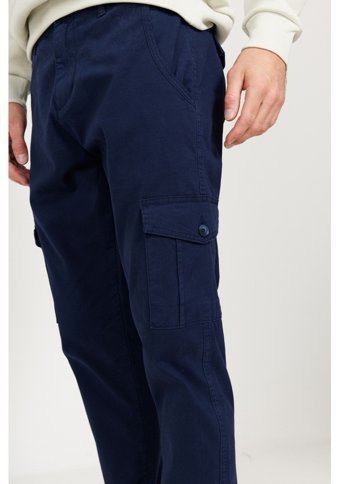 Ac&Co / Altınyıldız Classics Erkek Lacivert Slim Fit Dar Kesim Kargo Cepli Pamuklu Esnek Pantolon 54