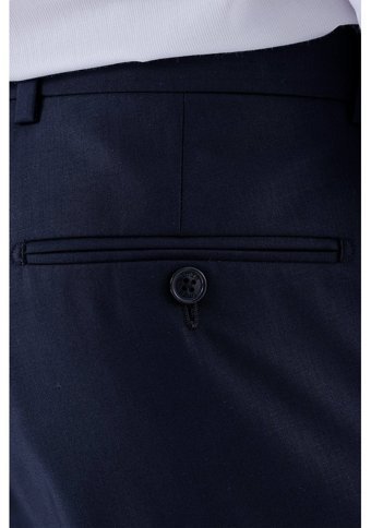 İmza Yan Cepli Comfort Fit Rahat Kesim Klasik Pantolon 1003235151-Lacivert 44