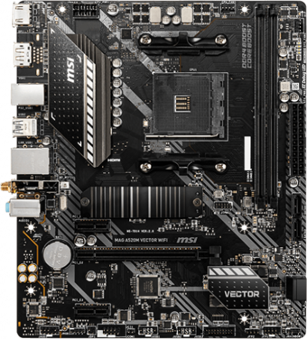 MSI MAG A520M VECTOR A520 AM4 Soket DDR4 4600 Mhz Wi-Fi Micro ATX Masaüstü Bilgisayar AMD Uyumlu Anakart