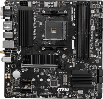 MSI B550M Pro-VDH B550 AM4 Soket DDR4 4400 Mhz PCIe 4.0 Wi-Fi Overclock Micro ATX Masaüstü Bilgisayar AMD Uyumlu Anakart