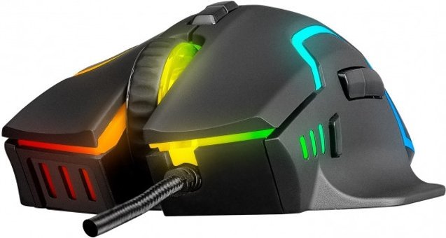 Rampage Miracle M1 RGB Yatay Makrolu Kablolu Siyah Optik Gaming Mouse