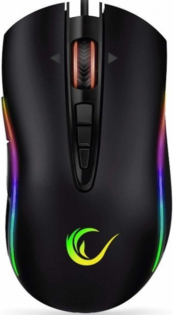 Rampage Shine SMX-R15 RGB Yatay Makrolu Kablolu Siyah Optik Gaming Mouse