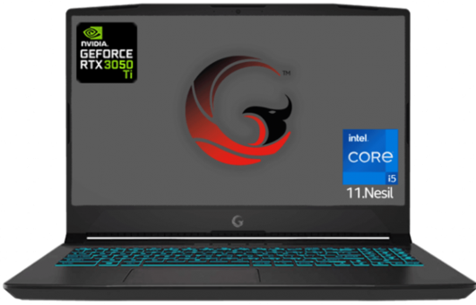 Game Garaj Slayer 5 3050Ti C1 Harici GeForce RTX 3050 Tİ Ekran Kartlı Intel Core i5 11400H 8 GB Ram DDR4 250 GB SSD 15.6 inç FHD FreeDOS Laptop