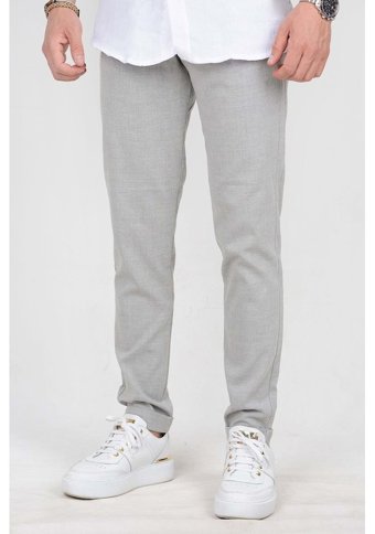 Edwoxmen Erkek Beli Lastikli Slim Fit Double Paça Jogger Pantolon Pnt02-Gri 32