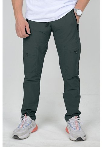 Edwoxmen Erkek Slim Fit Cepli Beli Lastikli Paraşüt Kumaş Spor Pantolon Füme Edw023 30