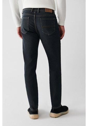 Avva Erkek Antrasit Jean Pantolon Eskitme Yıkamalı Esnek Kaplamalı Slim Fit Dar Kesim A32Y3506 31