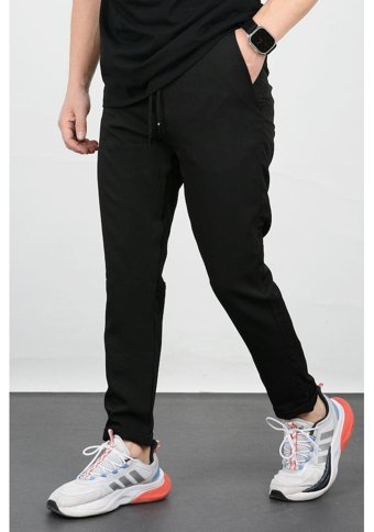 Edwoxmen Erkek Slim Fit Beli Lastikli Double Paça Jogger Pantolon Siyah Edw073 M