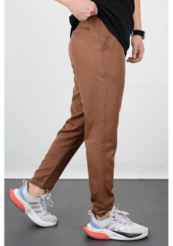 Edwoxmen Erkek Slim Fit Beli Lastikli Double Paça Jogger Pantolon Kahverengi Edw073-Kahverengi S