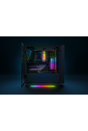 Razer Tomahawk A1 RGB Sıvı Soğutmalı 3 Fanlı Siyah Dikey Kullanım Mid Tower Oyuncu Bilgisayar Kasası