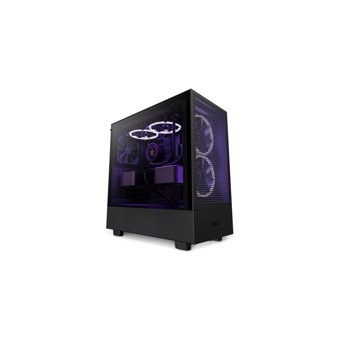 Nzxt H5 Flow CC-H51FB-01 RGB Mesh Sıvı Soğutmalı 6 Fanlı Siyah Dikey Kullanım Mid Tower Oyuncu Bilgisayar Kasası