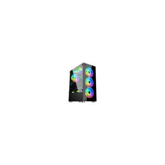 Gameforce GF-8307 RGB Sıvı Soğutmalı 6 Fanlı Siyah Dikey Kullanım Mid Tower Oyuncu Bilgisayar Kasası