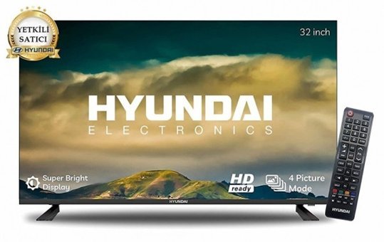 Hyundai 32HYN2000 32 inç Hd Ready 80 Ekran Flat Uydu Alıcılı Led Televizyon