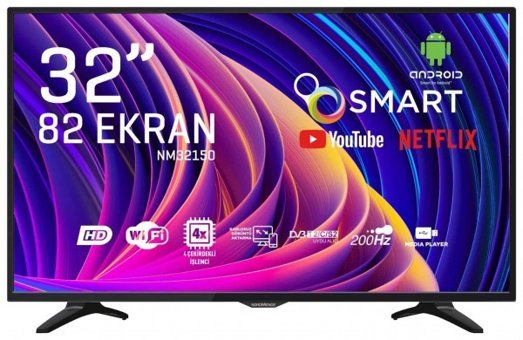 Nordmende NM32150 32 inç Hd Ready 80 Ekran Flat Uydu Alıcılı Smart Led Android Televizyon