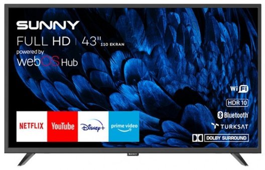 Sunny SN43DAL540 43 inç FULL HD 108 Ekran Çerçevesiz Flat Uydu Alıcılı Smart Led Webos Televizyon